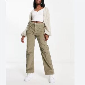 Hollister Womens Corduroy High-Rise Dad Pants Size 26